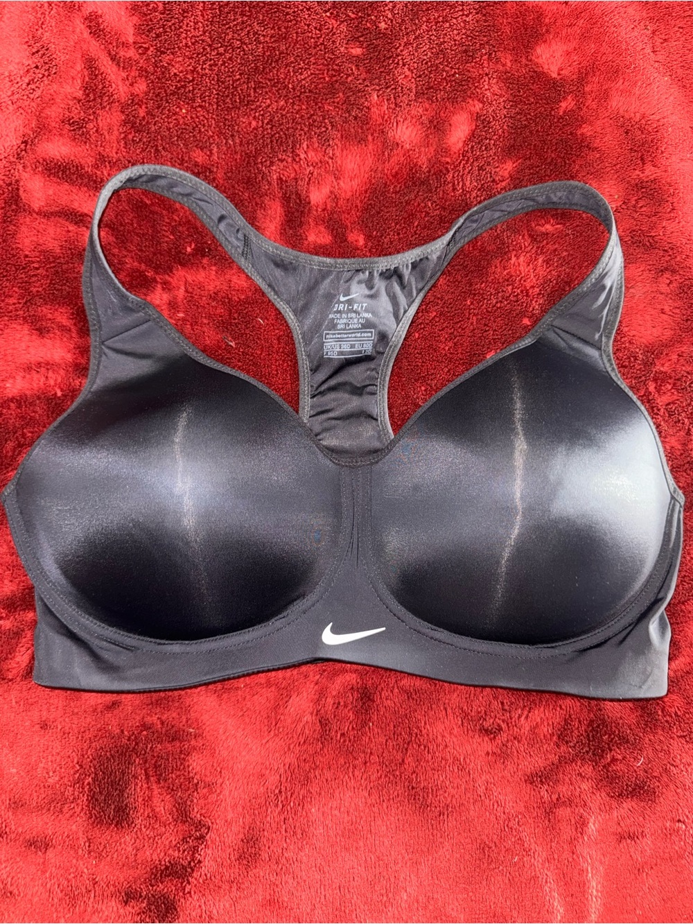Nike Pro Rival Dri-FIT high-support racerback sports bra 36 D